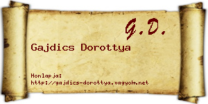 Gajdics Dorottya névjegykártya